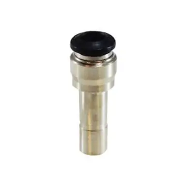 Midland Industries 20756N - Reducer, 6mm Push-In x 6mm Push-In, Brass, Nickel-Plated