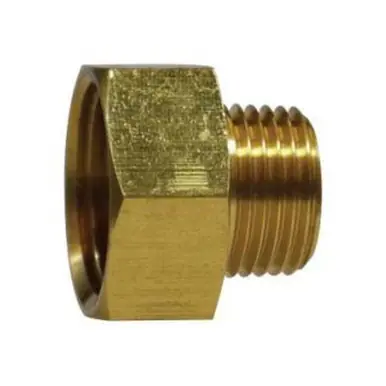 Midland Industries 30093L - Long Pattern Straight Rigid Adapter, 3/4" FGH x 3/4" NPT(M)F, Brass