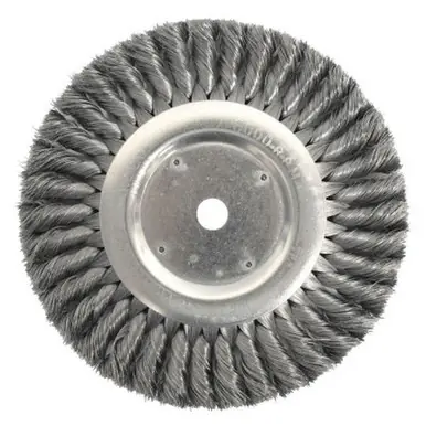 WEILER 08395 Standard Twist Knot Wire Wheel 8" D x 5/8 W .016 Stainless 6000RPM