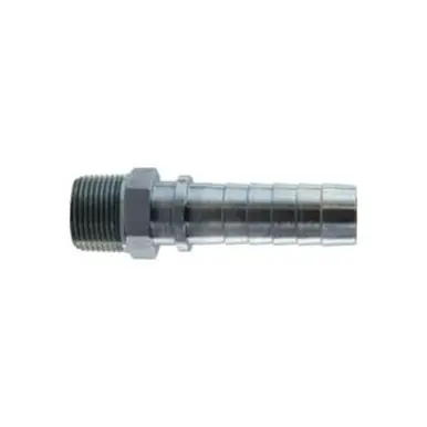 Midland Industries HNC-08-08-SP - Hose Hex Nipple, 1/2" Barbed x 1/2" MPT, Steel
