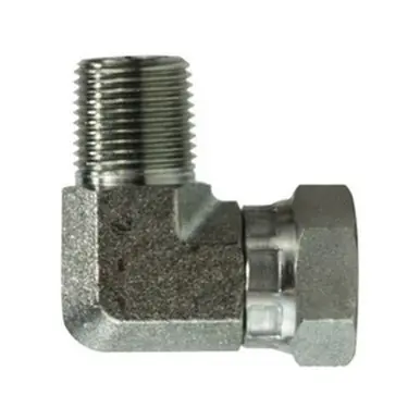 Midland Industries 150186 - 90° Swivel Adapter Elbow, 1/2" Male Pipe x 3/8" FNPSM, Steel