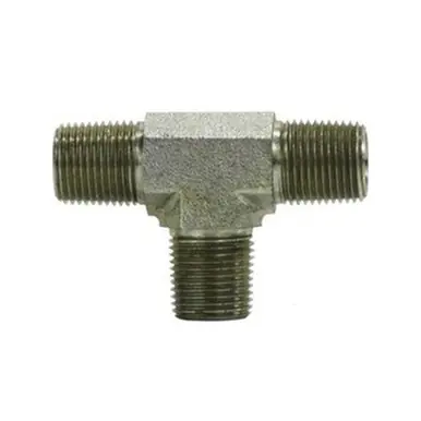 Midland Industries 560066 - Tee, 3/8" MPT x 3/8" MPT x 3/8" MPT, Steel