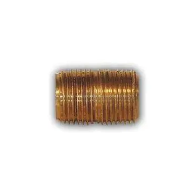 Midland Industries LF112-4 - Close Nipple, 1/4" MPT x 1/4" MPT, 0.88" Brass