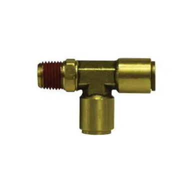Midland Industries 710606S - Swivel Run Tee, 3/8" Tube OD x 3/8" MIP x 3/8" Tube OD, Brass