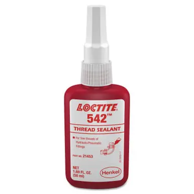 LOCTITE 237051 542 Thread Sealant, Fine Threads, 50ml Bottle, Brown