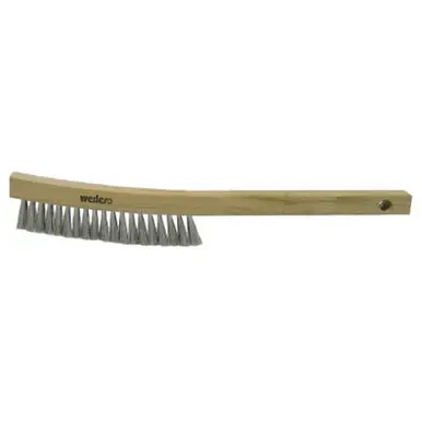 WEILER 44117 Plater‘s Brushes, 4 X 16 Rows, Steel Wire Wire, Wood Handle
