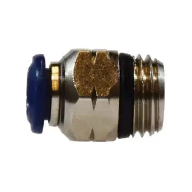Midland Industries 20059N - Straight Adapter, 3/8" Push-In x 3/8" NPT(M) Global, Brass,