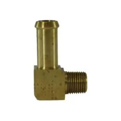Midland Industries 38862 - 90° Elbow, 5/16" Beaded Hose Barbed x 1/8" MIP, Brass
