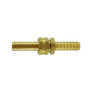 Midland Industries 30561 - Long Shank Coupling Set, 5/8" Hose Barbed x 5/8" Hose Barbed, Brass