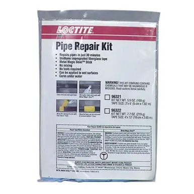 LOCTITE 209818 Pipe Repair Kits 6‘ x 2" Metallic Black Tape Epoxy Stick Gloves