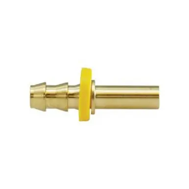 Midland Industries 30294 - Straight Rigid Tube Adapter, 3/8" Push-On Hose Barbed x 3/8" Tube, Brass