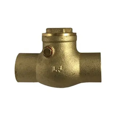 Midland Industries 940366LF - Swing Check Valve, 1-1/2" Nominal, Sweat x Sweat, Cast Brass Body,