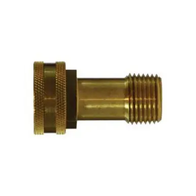 Midland Industries 30049 - Straight Swivel Adapter, 3/4" FGH x 1/2" NPT(M)F, Brass