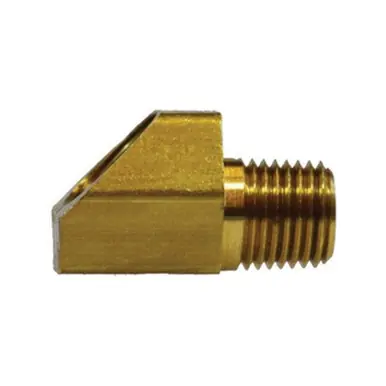 Midland Industries 12072 - 45° Elbow, 3/16" Female Inverted Flared x 1/8" NPT(M)F, Brass