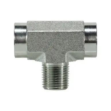 Midland Industries 560422 - Branch Tee, 1/8" Female Pipe x 1/8" Female Pipe x 1/8" Male Pipe, Steel