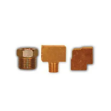 Midland Industries 2402X6 - 90° Elbow, 3/8" Inverted Flared x 1/4" MPT, Brass