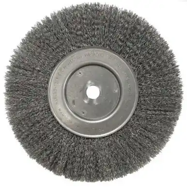 WEILER 01258 Narrow Face Crimped Wire Wheel, 10" x 3/4" W, .014" Steel, 4000RPM (2pk)