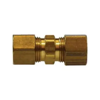 Midland Industries 18066D - Drilled Through Union, 3/8" Compression x 3/8" Compression, Brass