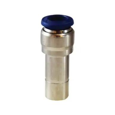 Midland Industries 20514N - Reducer, 1/2" Push" Tube x 3/8" Push" Tube, Brass, Nickel-Plated