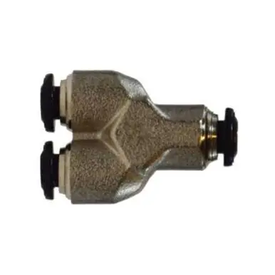 Midland Industries 20746N - Union Wye, 10mm Push-In x 10mm Push-In x 10mm Push-In, Brass,