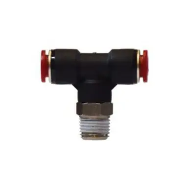 Midland Industries 20687 - Swivel Branch Tee, 10mm Push-In x 3/8" Push-In x 10mm Male BSPT,