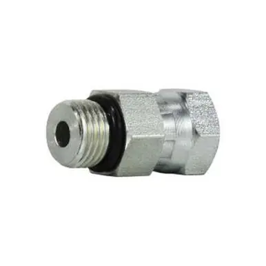 Midland Industries 6900O44 - Straight Swivel Adapter, 1/4" Male ORB x 1/4" FNPSM, Steel