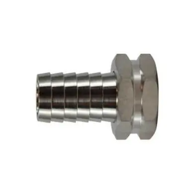 Midland Industries 30033SS - Garden Hose Swivel Adapter, 5/8" Hose Barbed x 3/4" FGH, Stainless