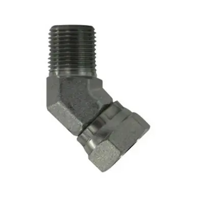 Midland Industries 150388 - 45° Swivel Adapter Elbow, 1/2" Male Pipe x 1/2" FNPSM, Steel