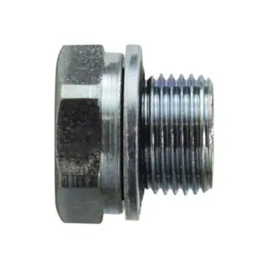 Midland Industries 9522P6 - Hex Head Plug, 3/8" Male BSPP, Steel