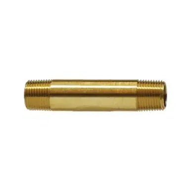 Midland Industries 28152 - Long Nipple, 1/2" NPT(M) x 1/2" NPT(M), 1-1/2", Brass