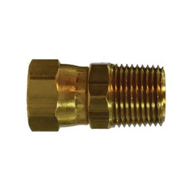 Midland Industries 28753 - Straight Swivel Adapter, 3/8" Female 37° JIC x 1/4" MIP, Brass