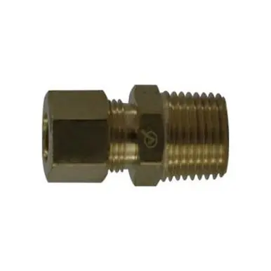 Midland Industries 18195LF - Adapter, 1/2" Compression x 1/2" NPT(M)F, Brass