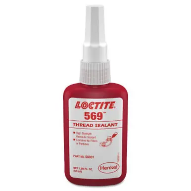 LOCTITE 135492 569 Thread Sealant, Hydraulic Sealants, 50ml Bottle, Brown