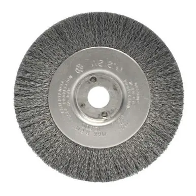 WEILER 00104 Narrow Face Crimped Wire Wheel 4" x 1/2" W .006" Steel Wire 6000RPM