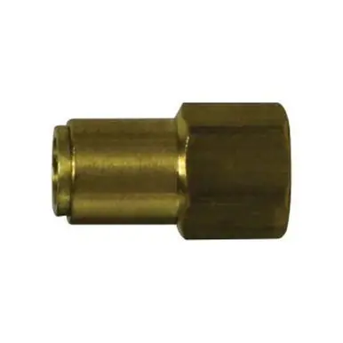 Midland Industries 660404 - Straight Connector, 1/4" Tube OD x 1/4" NPT(F)F, Brass