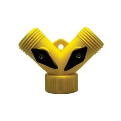 Midland Industries 30160 - Wye Connector w/ 2-Way Hose Shut-Off, 3/4" FGH x 3/4" MGH x 3/4" MGH,