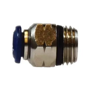 Midland Industries 20056NA - Male Adapter, 1/4" Push-In x 3/8" NPT(M) Global, Brass, Nickel-Plated