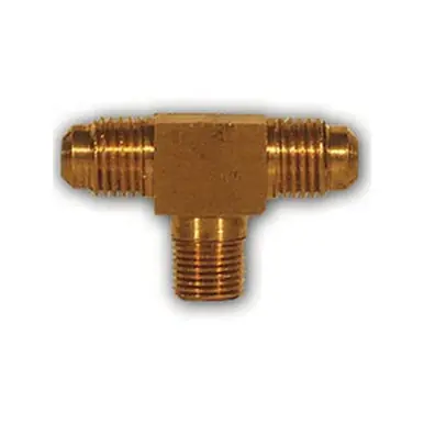 Midland Industries 245X2 - Branch Tee, 1/8" Flared x 1/8" Flared x 1/8" MPT, Brass
