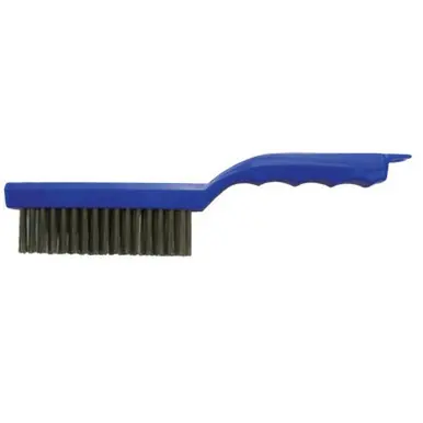 WEILER 44299 Shoe Handle Scratch Brushes 11" 4X16 Rows SS Wire Wood Handle