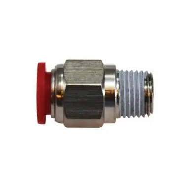 Midland Industries 20632 - Straight Adapter, 6mm Push-In x 1/8" Male BSPT, Composite, Nickel-Plated