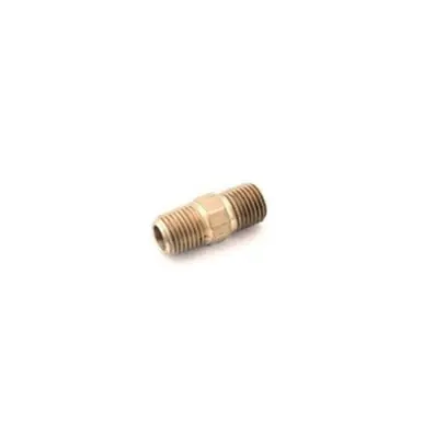 Midland Industries 706322-04 - Long Hex Nipple, 1/4" FPT x 1/4" FPT, Brass
