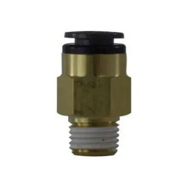 Midland Industries 680404C - Straight Connector, 1/4" Push-In x 1/4" MIP, Composite