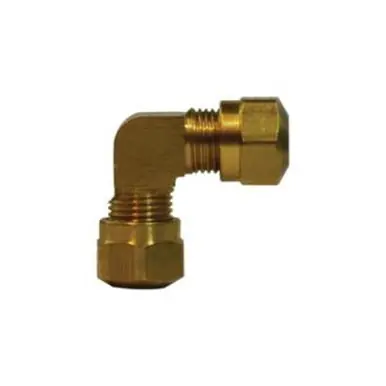Midland Industries 38054 - 90° Elbow, 1/2" Tube OD x 1/2" Tube OD, Brass