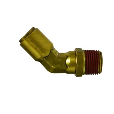 Midland Industries 540608SA - 45° Swivel Elbow, 3/8" Push-In x 1/2" NPT(M)F, Brass