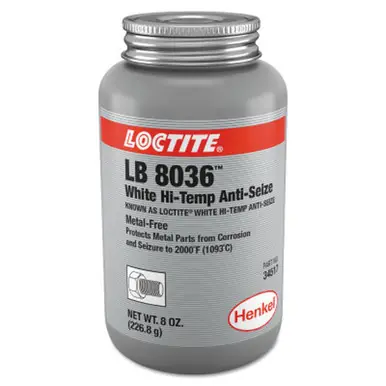 LOCTITE 302677 White High-Temp Anti-Seize, 8 oz Bottle