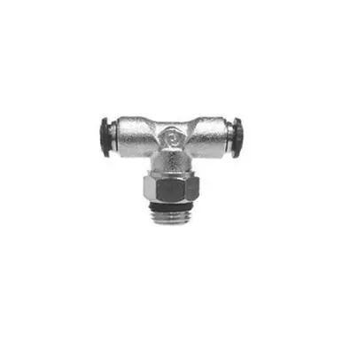 Midland Industries 20849N - Tee, 3/8" Tube OD x 3/8" Tube OD x 1/8" MPT, Brass, Nickel-Plated