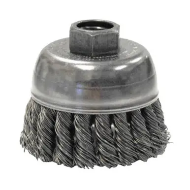 WEILER 13283 Single Row Heavy-Duty Knot Wire Cup Brush 2 3/4" M14 x 2 .02 Steel