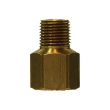Midland Industries 16117 - Adapter, 1/8" Double Compression Threaded Sleeve x 1/4" MIP, Brass