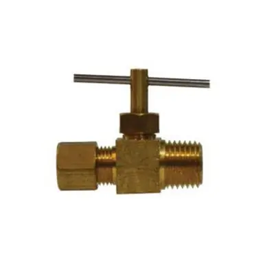 Midland Industries 46003 - Needle Valve, 1/4 x 1/4" Nominal, Compression x MIP, 150 psi Pressure,