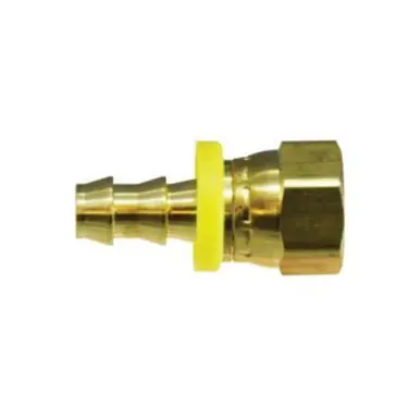 Midland Industries 30343 - Adapter, 3/8" Push-On Hose Barbed x 1/4" FNPSM Ball Seat Swivel, Brass